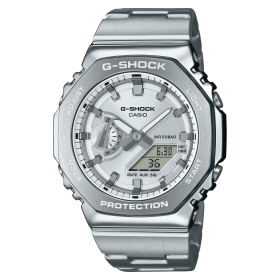 Montre Casio G-Shock GM-2110D 44,4 mm Quartz Analogique-Numérique Cadran Argent Bracelet Acier