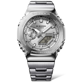 Montre Casio G-Shock GM-2110D 44,4 mm Quartz Analogique-Numérique Cadran Argent Bracelet Acier