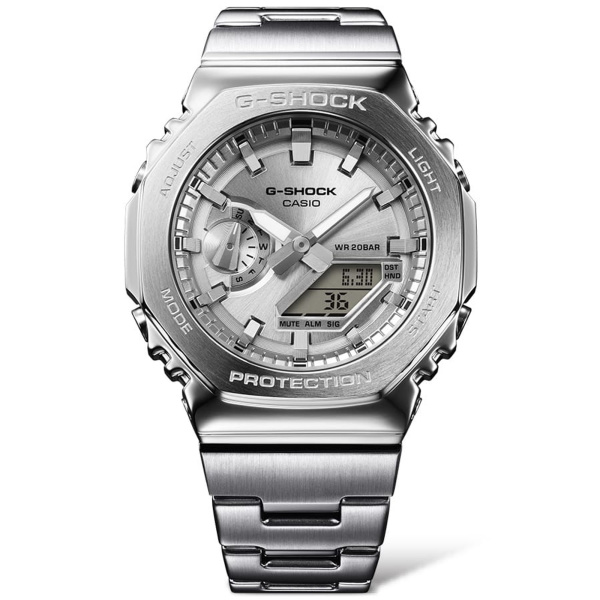 Montre Casio G-Shock GM-2110D 44,4 mm Quartz Analogique-Numérique Cadran Argent Bracelet Acier