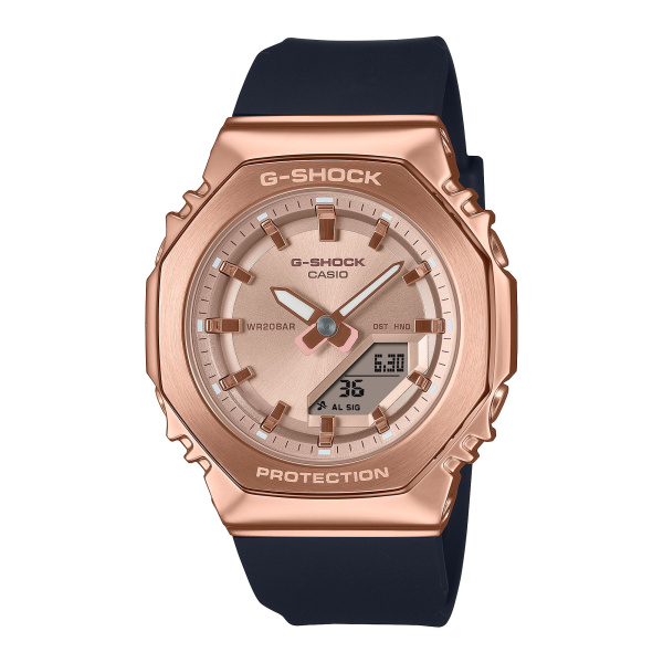 Montre Casio G-Shock GM-S2110PG 40,5 mm Quartz Analogique-Numérique Or Rose Bracelet Résine Noir