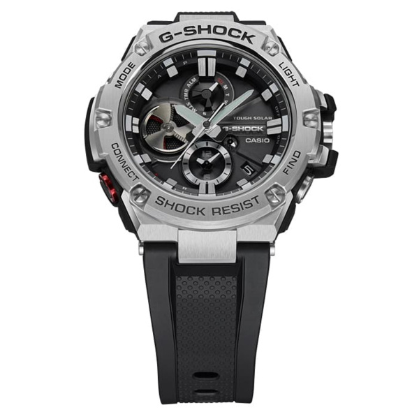 Montre Casio G-Shock G-Steel GST-B100 53,8 mm Tough Solar Bluetooth Cadran Noir Bracelet Résine