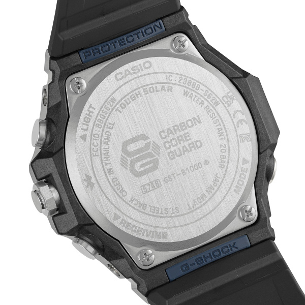 Montre Casio G-Shock G-Steel GST-B1000 44,2 mm Tough Solar Bluetooth Cadran Bleu Bracelet Résine