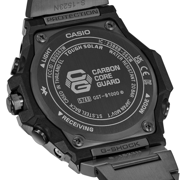 Montre Casio G-Shock G-Steel GST-B1000BD 44,2 mm Tough Solar Bluetooth Noir Bracelet Acier