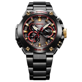 Montre Casio G-Shock MR-G MRG-B2000 49,8 mm Tough Solar Radio-pilotée Titane Noir Accents Rouges