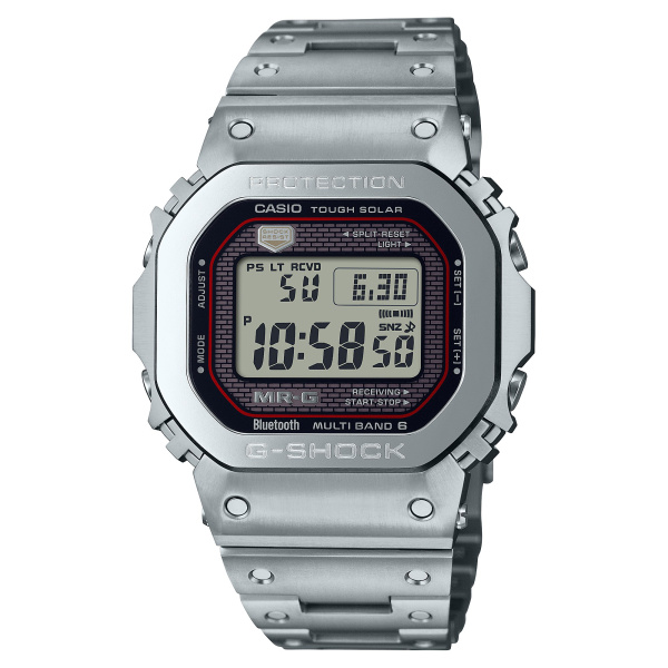 Montre Casio G-Shock MR-G MRG-B5000D 43,2 mm Tough Solar Radio-pilotée Numérique Titane Argent
