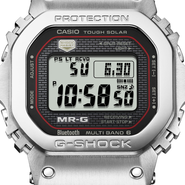 Montre Casio G-Shock MR-G MRG-B5000D 43,2 mm Tough Solar Radio-pilotée Numérique Titane Argent