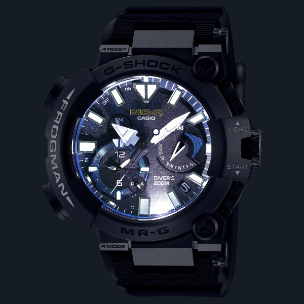 Montre Casio G-Shock MR-G Frogman MRG-BF1000R 49,7 mm Plongée ISO 200 m Titane Bracelet Caoutchouc Noir