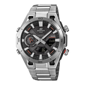 Montre Casio Edifice ECB-2300 45,8 mm Solaire Bluetooth Cadran Noir Bracelet Acier