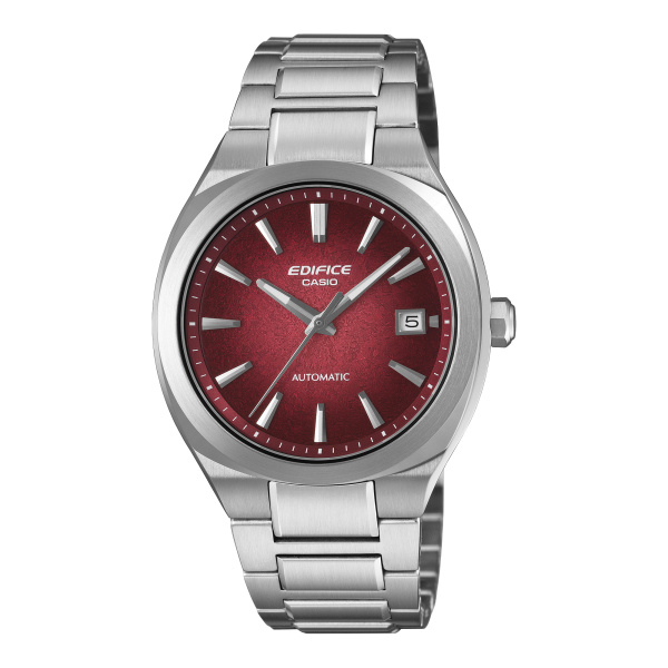 Montre Casio Edifice EFK-200 Automatique 38 mm Cadran Rouge Dégradé Bracelet Acier