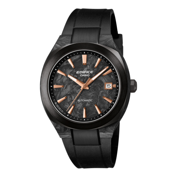 Montre Casio Edifice EFK-200 Automatique 38,8 mm Carbone Forgé Bracelet Résine Noir