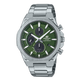 Montre Casio Edifice EFS-S570 Chronographe Solaire 44 mm Cadran Vert Bracelet Acier