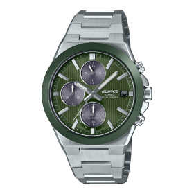 Montre Casio Edifice EFS-S650 Chronographe Solaire 40,9 mm Lunette Céramique Cadran Vert