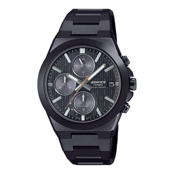 Montre Casio Edifice EFS-S650 Chronographe Solaire 40,9 mm Acier Placage Ionique Noir Cadran Noir