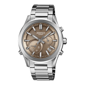 Montre Casio Edifice EQB-1300 Chronographe Solaire Bluetooth 39,5 mm Cadran Brun Bracelet Acier