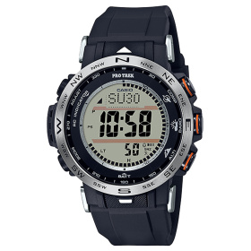 Montre Casio Pro Trek PRW-30 Solaire Radio-Pilotée Triple Capteur Numérique Noire