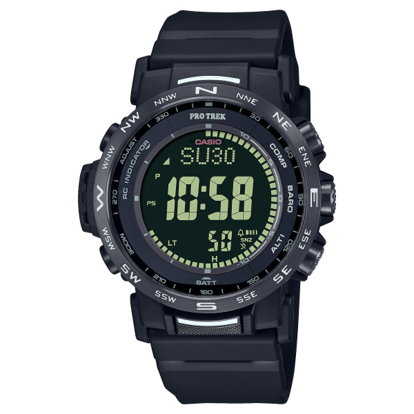 Montre Casio Pro Trek PRW-35 Solaire Radio-Pilotée Triple Capteur Écran Négatif Lunette Grise