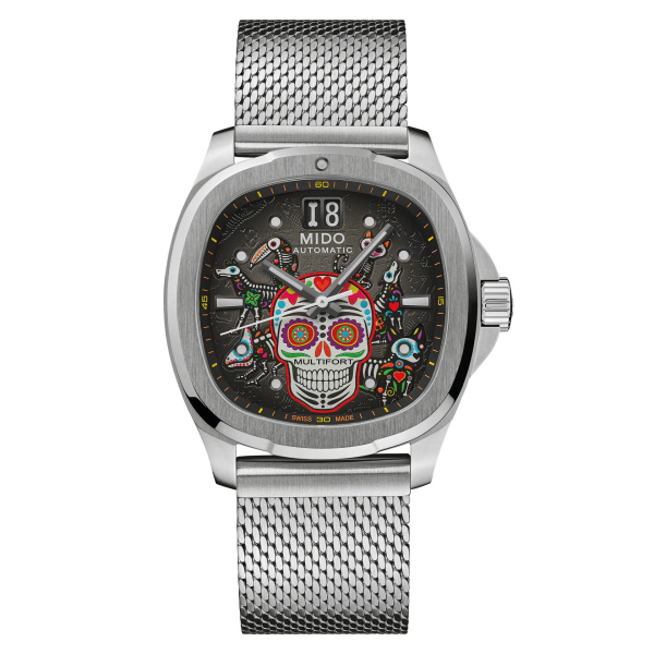 Montre Mido Multifort TV Big Date Alebrijes Édition Spéciale 39,2 x 40 mm Automatique Bracelet Acier
