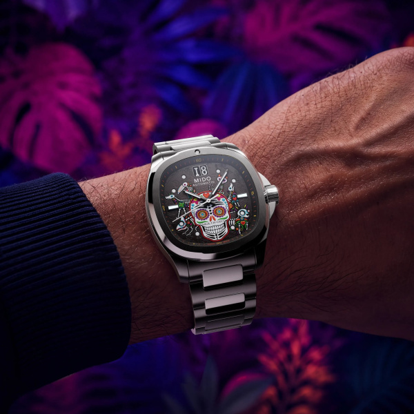 Montre Mido Multifort TV Big Date Alebrijes Édition Spéciale 39,2 x 40 mm Automatique Bracelet Acier