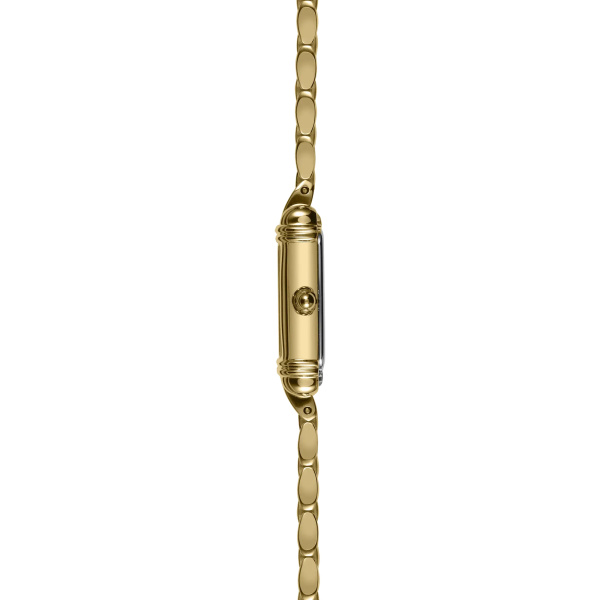 Montre Herbelin Art Déco 19,4 mm Quartz PVD Or Jaune Bracelet Double Tour Grain de Riz