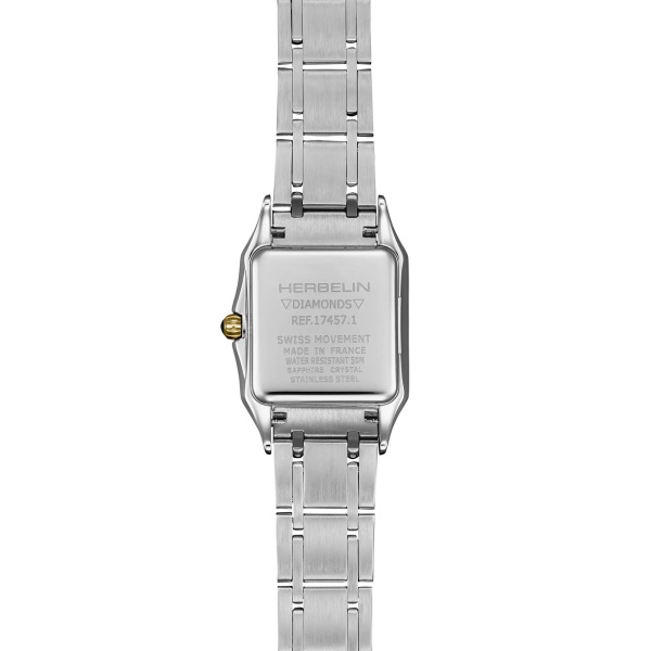 Montre Herbelin Luna 24 mm Quartz Lunette Sertie 62 Diamants Bicolore