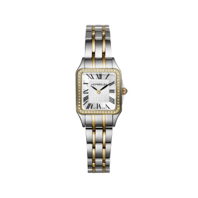 Montre Herbelin Luna Mini 20 mm Quartz Lunette Sertie 54 Diamants Bicolore