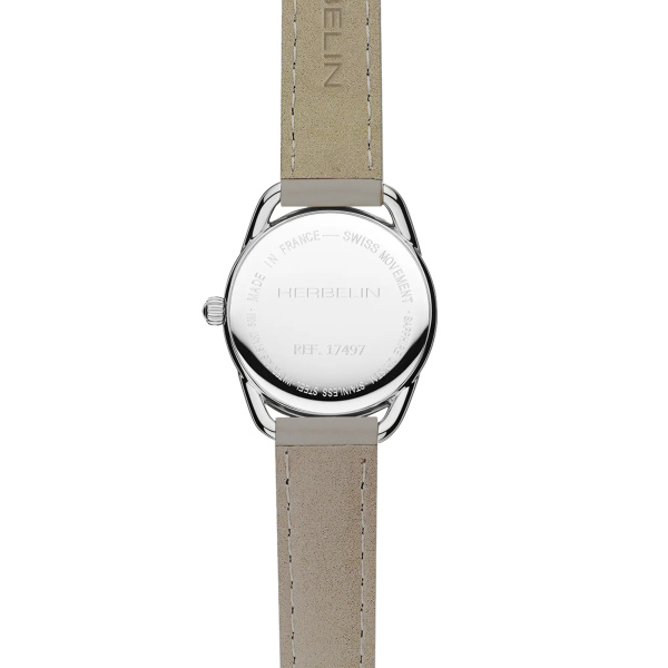 Montre Herbelin Équinoxe 28 mm Quartz Acier Chiffres Romains Cuir Taupe