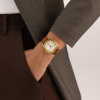Montre Hamilton American Classic Cushion Mechanical 34 mm PVD Doré Cadran Beige Bracelet Cuir Brun