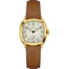 Montre Hamilton American Classic Cushion Mechanical 30 mm PVD Doré Cadran Beige Bracelet Cuir Brun