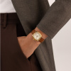 Montre Hamilton American Classic Cushion Mechanical 30 mm PVD Doré Cadran Beige Bracelet Cuir Brun
