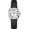 Montre Hamilton American Classic Cushion Mechanical 30 mm Cadran Blanc Chiffres Romains Bracelet Cuir Noir