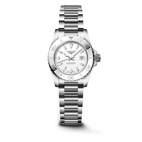 Montre Longines HydroConquest 30 mm Quartz Cadran Blanc Mat