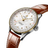 Montre Breitling Navitimer Automatic 36 Acier et Or Jaune Cadran Nacre Bracelet Alligator