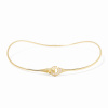 Collier Torque Dinh Van Menottes Sculptées Demi-Pavé Or Jaune Diamants