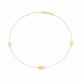 Bracelet de Cheville Dinh Van Menottes Multi-Motifs Or Jaune