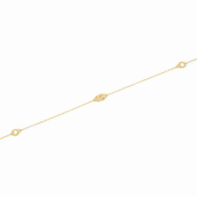 Bracelet de Cheville Dinh Van Menottes Multi-Motifs Or Jaune