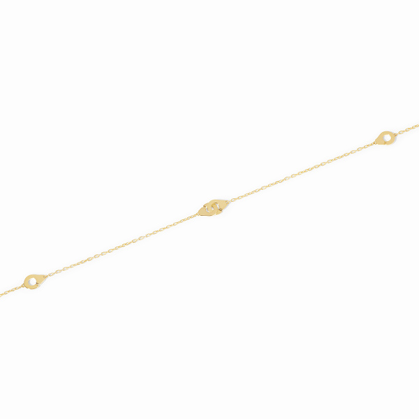 Bracelet de Cheville Dinh Van Menottes Multi-Motifs Or Jaune