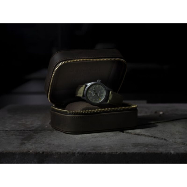 Montre Hamilton Khaki Field Mechanical Call of Duty Modern Warfare 4 38 mm PVD Noir Bracelet Textile Vert