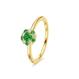 Bague One More Salina Tsavorite et Diamants Or Jaune