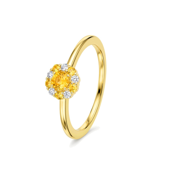 Bague One More Salina Saphir Jaune et Diamants Or Jaune