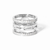 Bague Dinh Van Pulse Pavée 3 Rangs Or Blanc Diamants