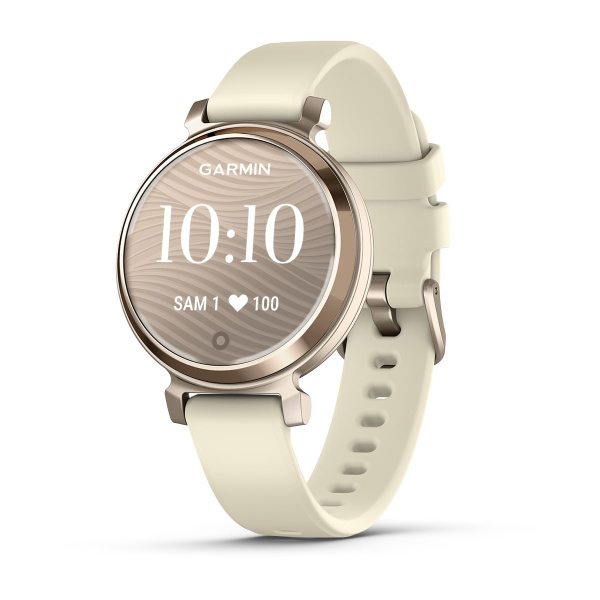 Montre Garmin Lily 2 35 mm Cream Gold & Bracelet Silicone Blanc Coco