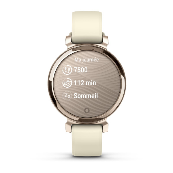 Montre Garmin Lily 2 35 mm Cream Gold & Bracelet Silicone Blanc Coco