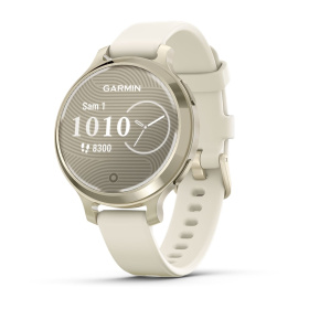 Montre Garmin Lily 2 Active 38 mm Lunar Gold & Bracelet Silicone Blanc