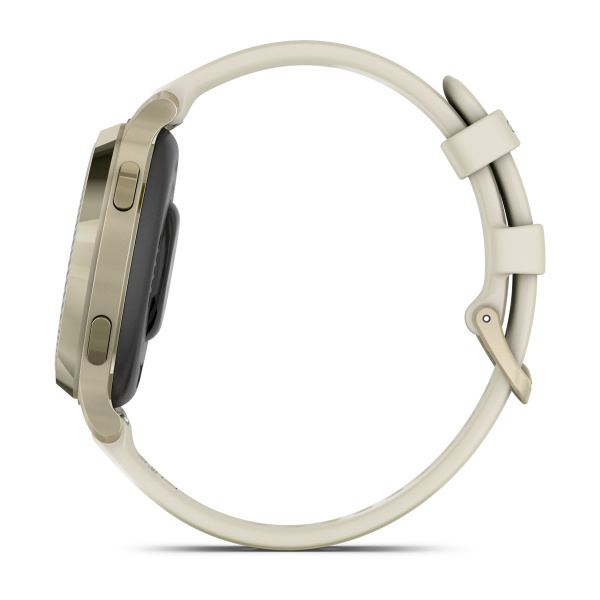 Montre Garmin Lily 2 Active 38 mm Lunar Gold & Bracelet Silicone Blanc