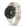 Montre Garmin Lily 2 Active 38 mm Lunar Gold & Bracelet Silicone Blanc