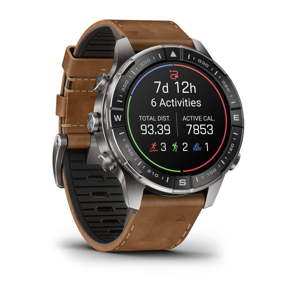 Montre Garmin MARQ Adventurer (Gen 3) 47 mm Titane Bracelet Cuir