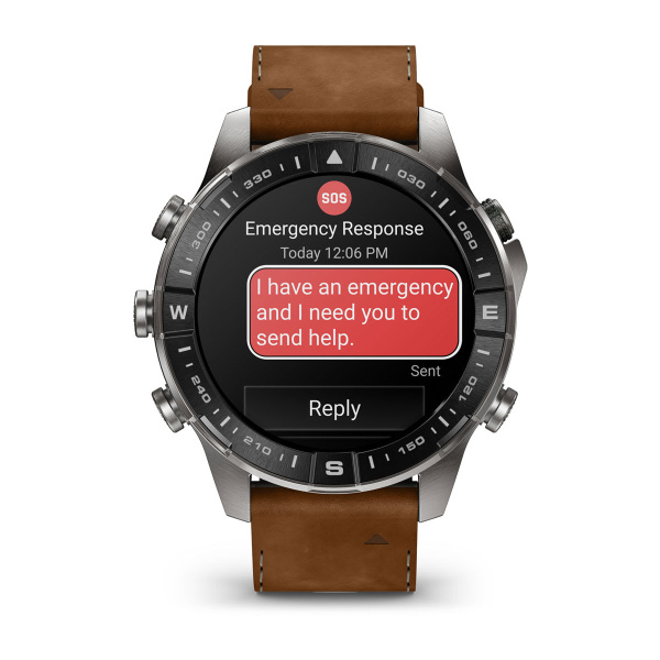 Montre Garmin MARQ Adventurer (Gen 3) 47 mm Titane Bracelet Cuir