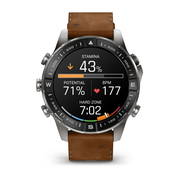 Montre Garmin MARQ Adventurer (Gen 3) 47 mm Titane Bracelet Cuir