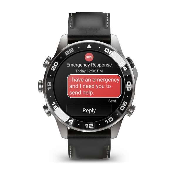 Montre Garmin MARQ Aviator (Gen 3) 47 mm Titane Bracelet Cuir