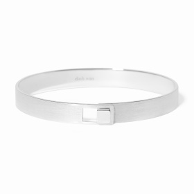 Bracelet Jonc Dinh Van Le Pavé Argent Brossé